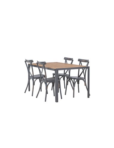 Matgrupp Break med Tablas matstolar, 150 × 90 cm