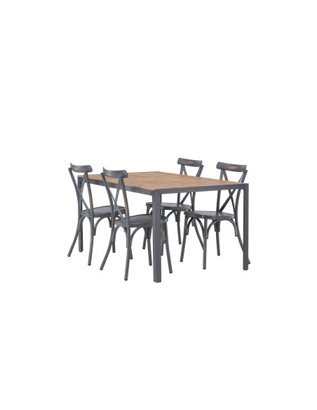 Matgrupp Break med Tablas matstolar, 150 × 90 cm