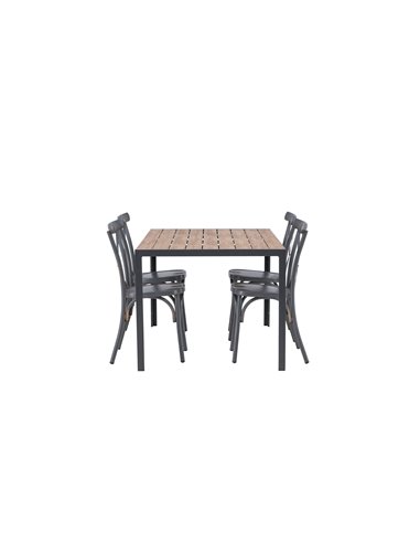 Matgrupp Break med Tablas matstolar, 150 × 90 cm