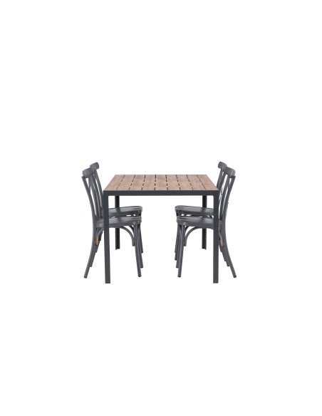 Matgrupp Break med Tablas matstolar, 150 × 90 cm