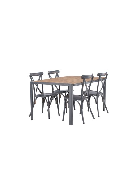 Matgrupp Break med Tablas matstolar, 150 × 90 cm