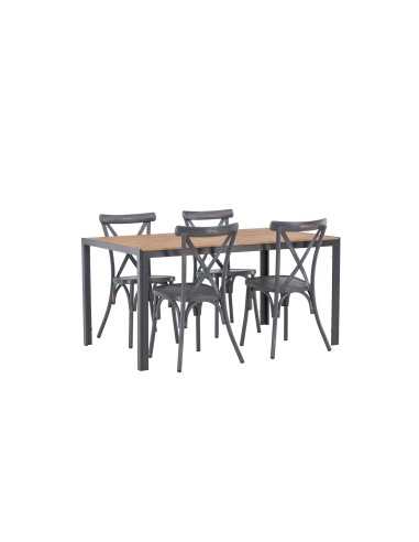 Matgrupp Break med Tablas matstolar, 150 × 90 cm