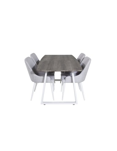 Matgrupp Inca med Plaza matstolar, 160 × 85 cm