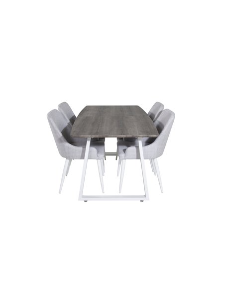 Matgrupp Inca med Plaza matstolar, 160 × 85 cm