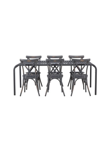 Matgrupp Borneo med Tablas matstolar, 200 × 100 cm
