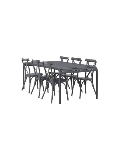 Matgrupp Borneo med Tablas matstolar, 200 × 100 cm