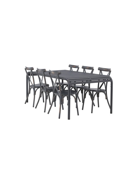 Matgrupp Borneo med Tablas matstolar, 200 × 100 cm