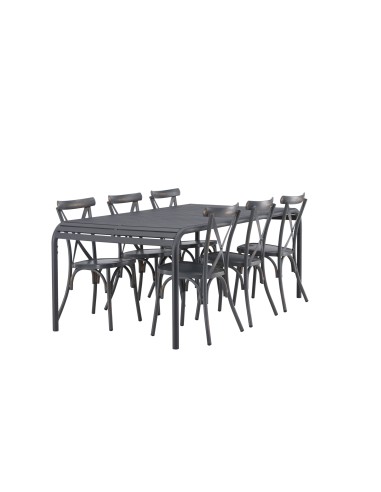Matgrupp Borneo med Tablas matstolar, 200 × 100 cm