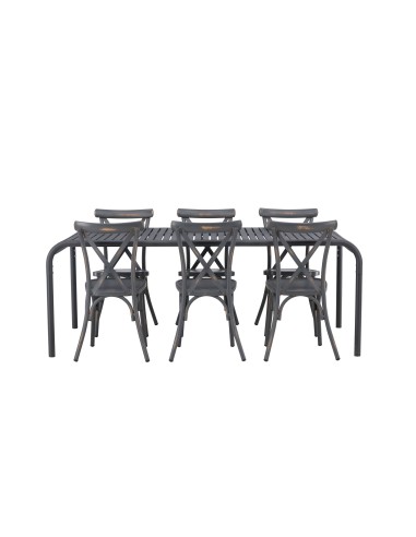 Matgrupp Borneo med Tablas matstolar, 200 × 100 cm