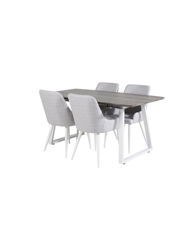 Matgrupp Inca med Plaza matstolar, 160 × 85 cm
