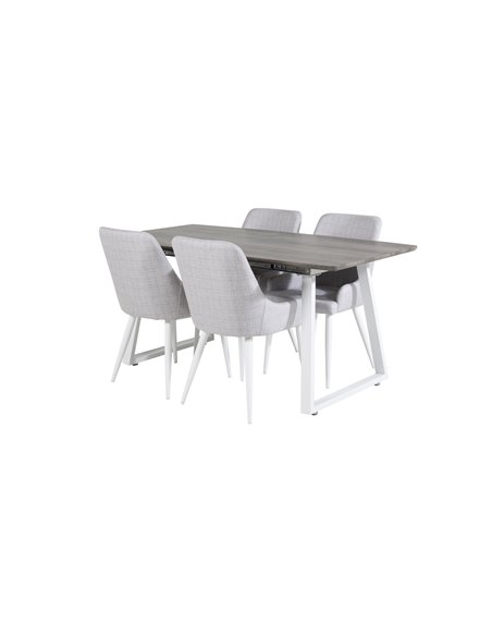 Matgrupp Inca med Plaza matstolar, 160 × 85 cm