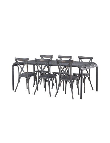 Matgrupp Borneo med Tablas matstolar, 200 × 100 cm