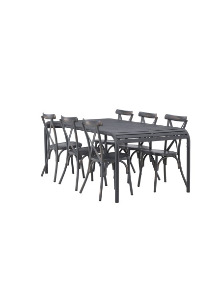 Matgrupp Borneo med Tablas matstolar, 200 × 100 cm