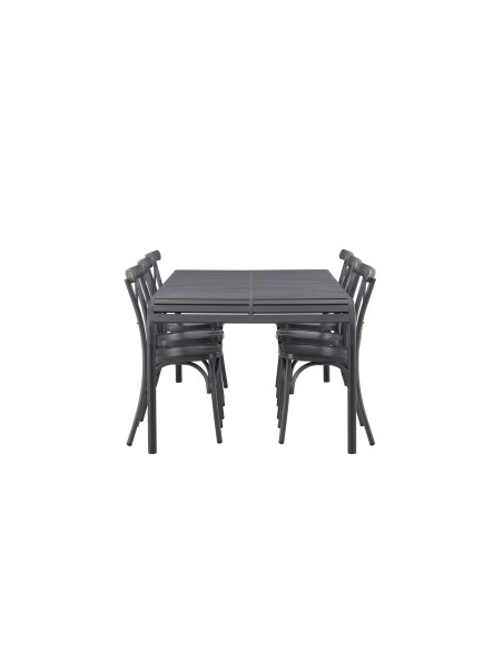 Matgrupp Borneo med Tablas matstolar, 200 × 100 cm