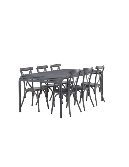 Matgrupp Borneo med Tablas matstolar, 200 × 100 cm