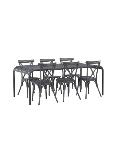 Matgrupp Borneo med Tablas matstolar, 200 × 100 cm