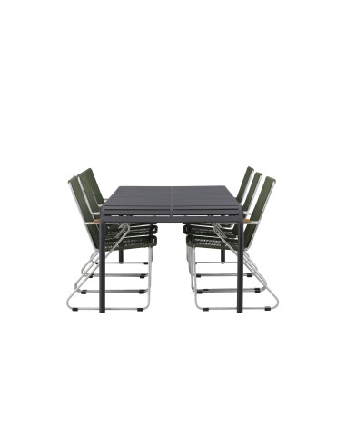 Matgrupp Borneo med Bois matstolar, 200 × 100 cm
