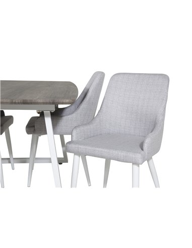 Matgrupp Inca med Plaza matstolar, 160 × 85 cm