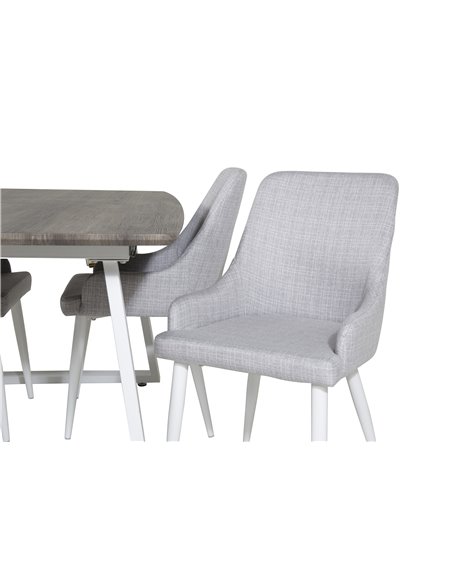 Matgrupp Inca med Plaza matstolar, 160 × 85 cm