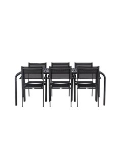 Matgrupp Borneo med Copacabana matstolar, 200 × 100 cm