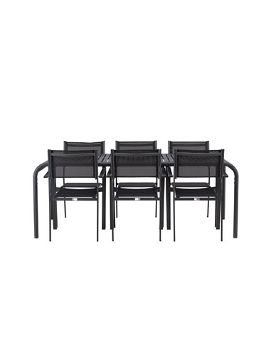 Matgrupp Borneo med Copacabana matstolar, 200 × 100 cm