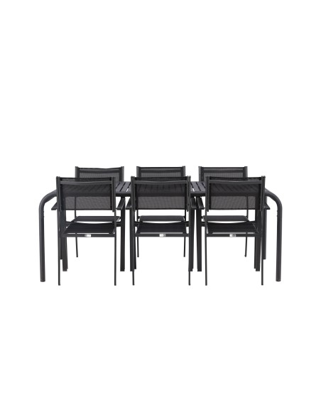 Matgrupp Borneo med Copacabana matstolar, 200 × 100 cm