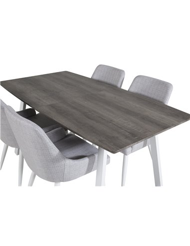 Matgrupp Inca med Plaza matstolar, 160 × 85 cm