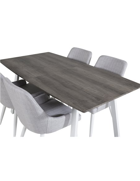 Matgrupp Inca med Plaza matstolar, 160 × 85 cm
