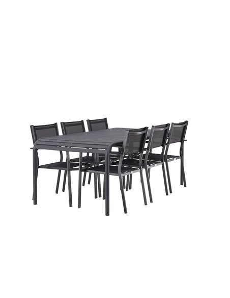 Matgrupp Borneo med Copacabana matstolar, 200 × 100 cm