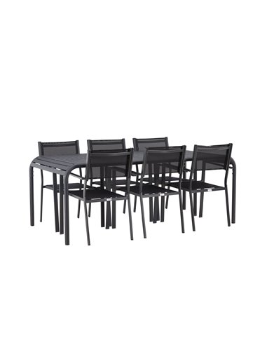 Matgrupp Borneo med Copacabana matstolar, 200 × 100 cm
