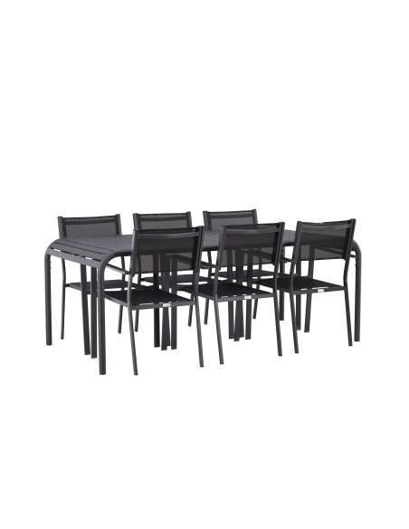 Matgrupp Borneo med Copacabana matstolar, 200 × 100 cm