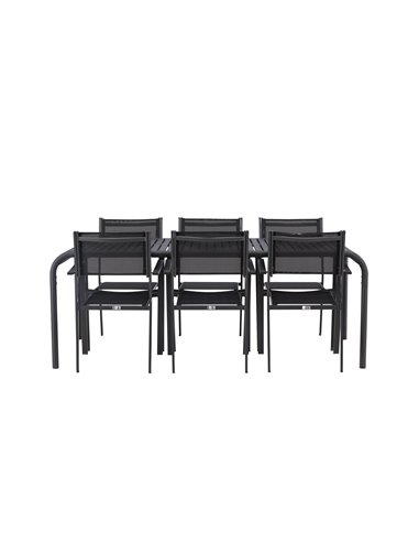 Matgrupp Borneo med Copacabana matstolar, 200 × 100 cm