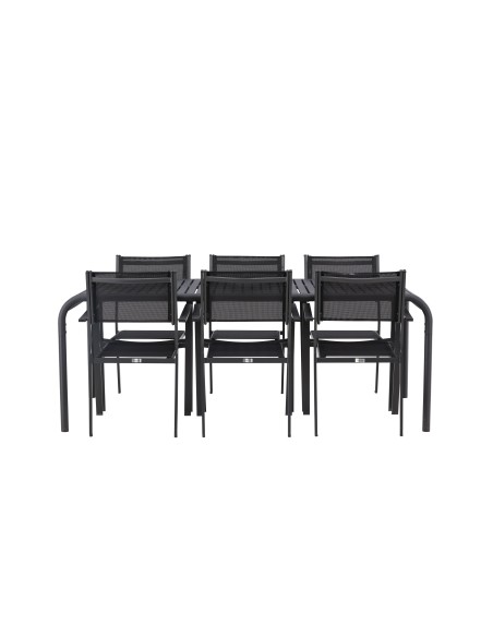 Matgrupp Borneo med Copacabana matstolar, 200 × 100 cm