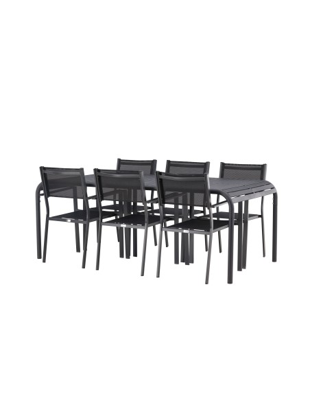 Matgrupp Borneo med Copacabana matstolar, 200 × 100 cm