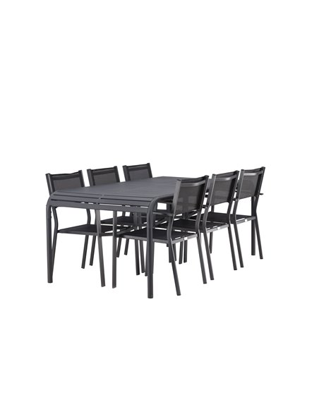 Matgrupp Borneo med Copacabana matstolar, 200 × 100 cm