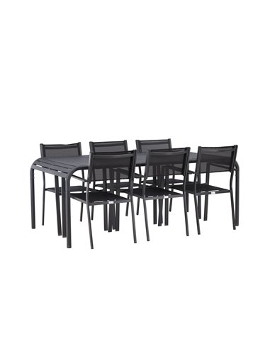 Matgrupp Borneo med Copacabana matstolar, 200 × 100 cm