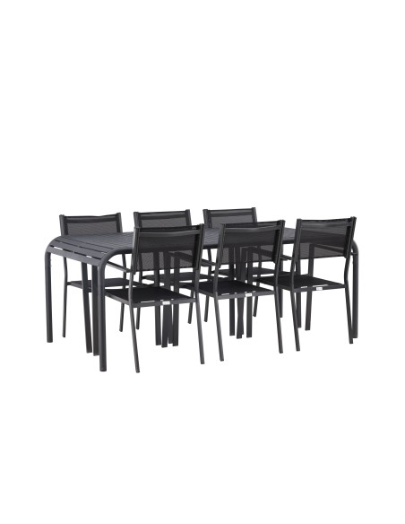 Matgrupp Borneo med Copacabana matstolar, 200 × 100 cm