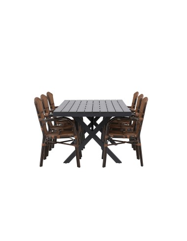Matgrupp Garcia med Galera matstolar, 200 × 100 cm