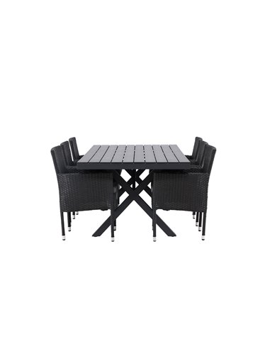 Matgrupp Garcia med Malina matstolar, 200 × 100 cm