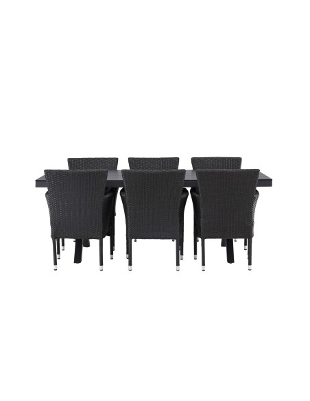 Matgrupp Garcia med Malina matstolar, 200 × 100 cm