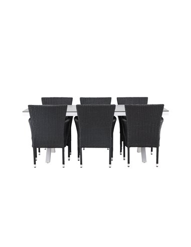 Matgrupp Garcia med Malina matstolar, 200 × 100 cm