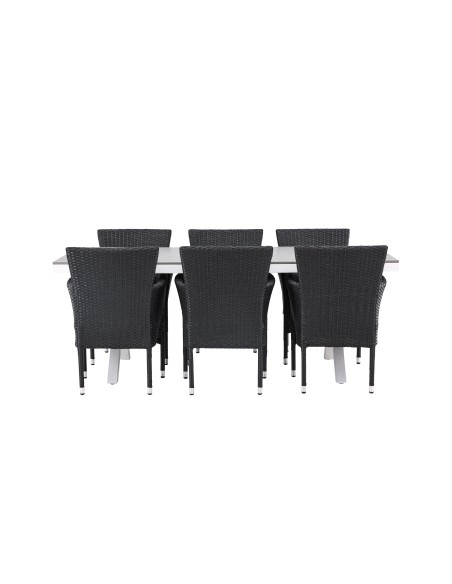 Matgrupp Garcia med Malina matstolar, 200 × 100 cm