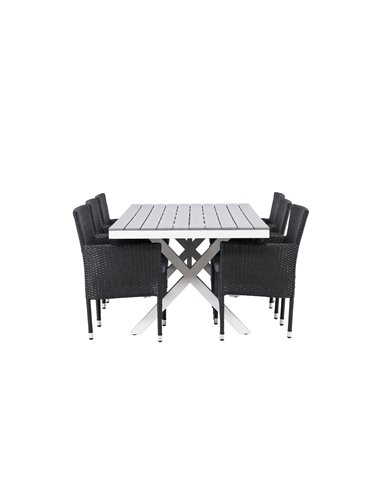 Matgrupp Garcia med Malina matstolar, 200 × 100 cm