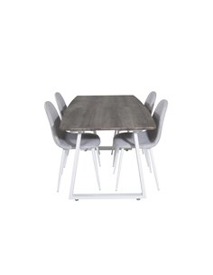 Matgrupp Inca med Polar matstolar, 160 × 85 cm