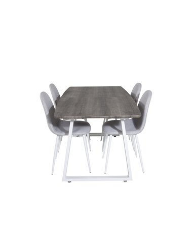 Matgrupp Inca med Polar matstolar, 160 × 85 cm