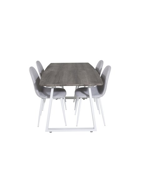 Matgrupp Inca med Polar matstolar, 160 × 85 cm