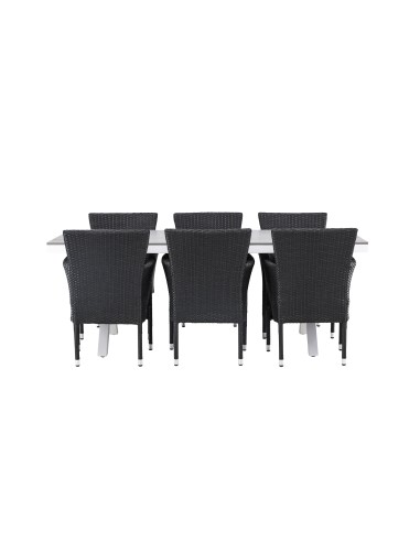 Matgrupp Garcia med Malina matstolar, 200 × 100 cm