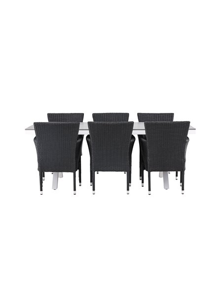 Matgrupp Garcia med Malina matstolar, 200 × 100 cm