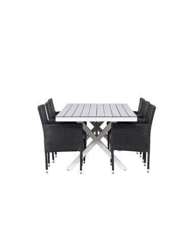 Matgrupp Garcia med Malina matstolar, 200 × 100 cm