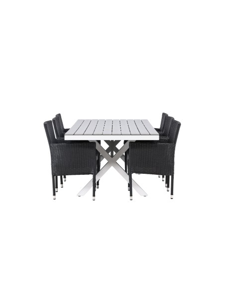 Matgrupp Garcia med Malina matstolar, 200 × 100 cm
